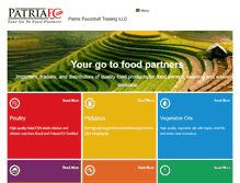 Tablet Screenshot of patriafoods.com